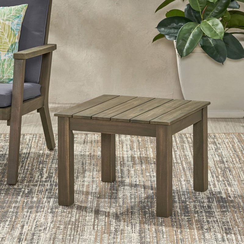 Halcyon - Outdoor Side Table With Slat Design - R&R Furniture Gallery (Fountain Valley, CA)