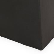 Black outdoor side table from Noble House, patio end table with a sleek design for outdoor living spaces.