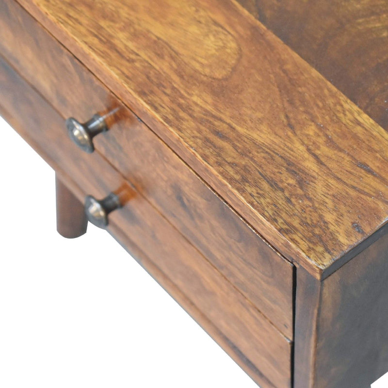 Mini Modern Bedside Table - Chestnut - R&R Furniture Gallery (Fountain Valley, CA)