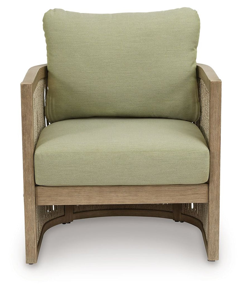 Serena Shores - Lounge Chair With Cushion (Set of 2) - Beige / Green - R&R Furniture Gallery (Fountain Valley, CA)