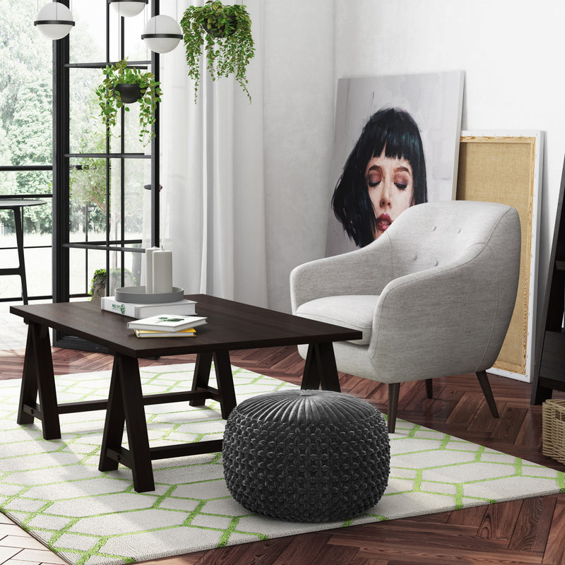 Renee - Handcrafted Round Pouf - R&R Furniture Gallery (Fountain Valley, CA)