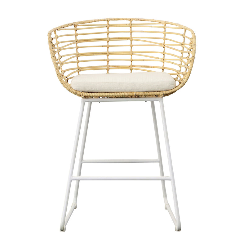 Agnes - Counter Stool - White And Natural