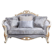Galelvith - Loveseat With 4 Pillows - Gray Fabric - R&R Furniture Gallery (Fountain Valley, CA)