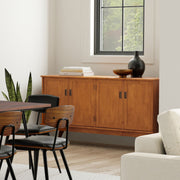 Draper - 4 Door Sideboard Buffet - Brown - R&R Furniture Gallery (Fountain Valley, CA)