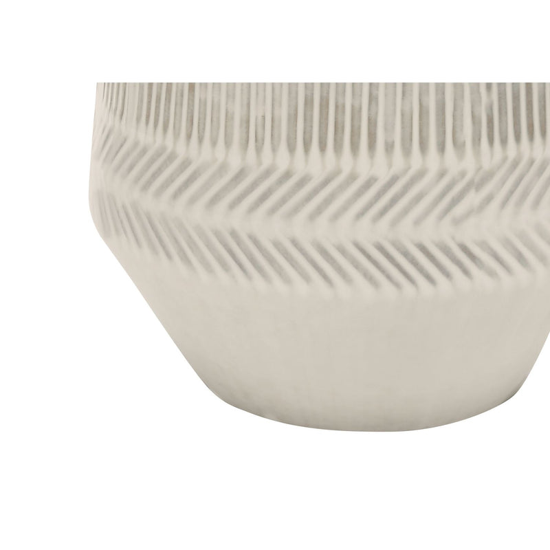 Cream ceramic table lamp from 8th Street featuring a contemporary design, suitable for modern living spaces.