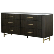 Clayten - Dresser - Marble Top & Espresso - R&R Furniture Gallery (Fountain Valley, CA)