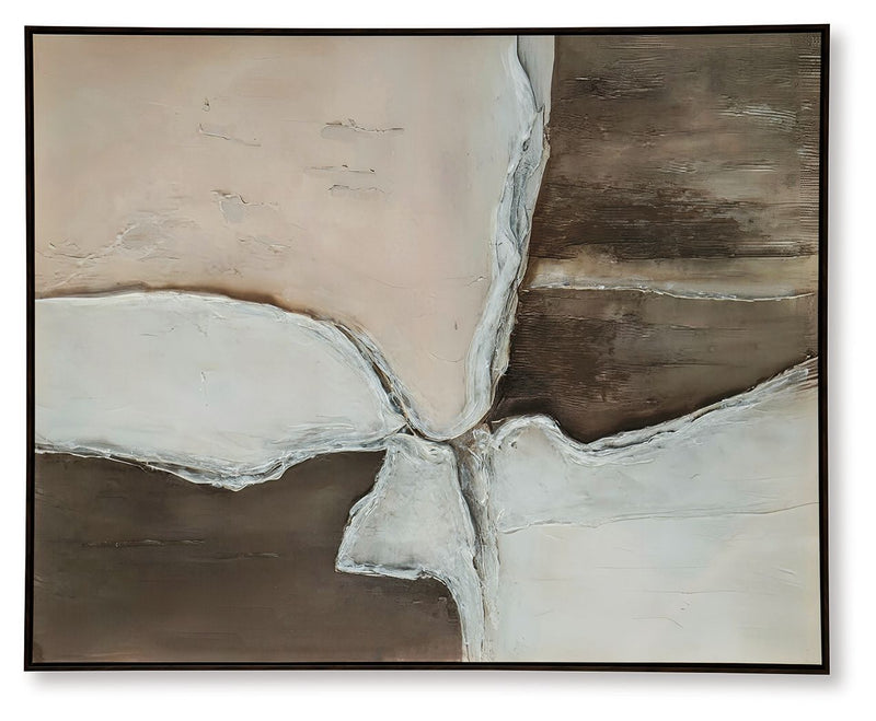 Junward - Wall Art - Brown / Tan / White - R&R Furniture Gallery (Fountain Valley, CA)