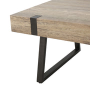 Abitha - Coffee Table With Industrial Powder Coated Metal Legs - R&R Furniture Gallery (Fountain Valley, CA)