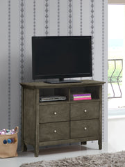 Glory Furniture Hammond media chest with storage, featuring a charming design and multiple drawers for media organization.