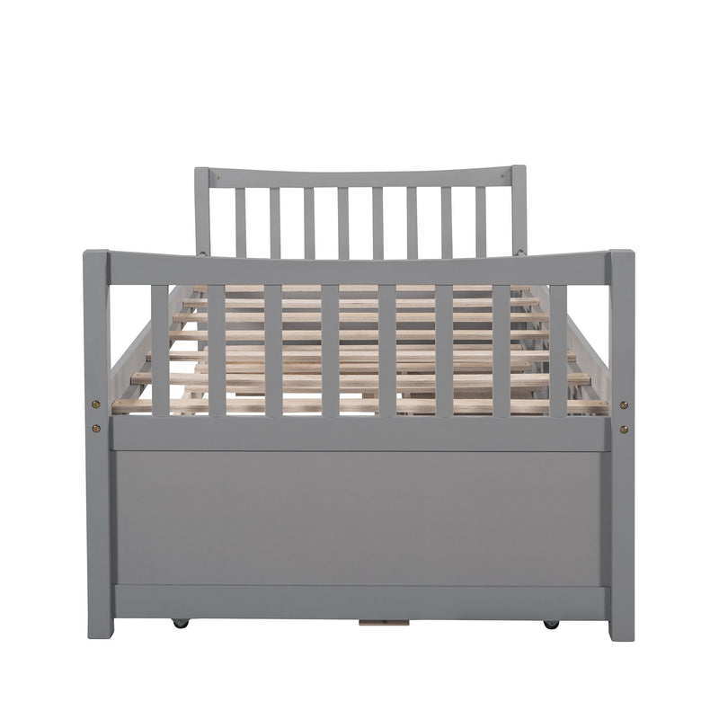 Twin Size Daybed With Trundle And Drawers - R&R Furniture Gallery (Fountain Valley, CA)