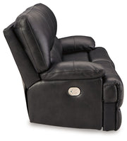 Mountainous - 2 Seat Power Reclining Sofa With Adj Headrest - Eclipse - R&R Furniture Gallery (Fountain Valley, CA)