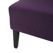 Fabric Dining Chair With High Back And Birch Wood Legs - Plum - R&R Furniture Gallery (Fountain Valley, CA)