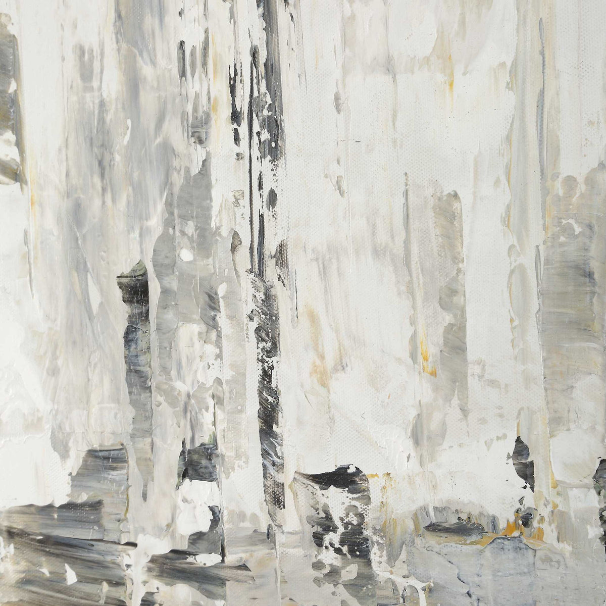 Hours In Silence - Abstract Art - Black / Brown / Gray / White / Woodtone