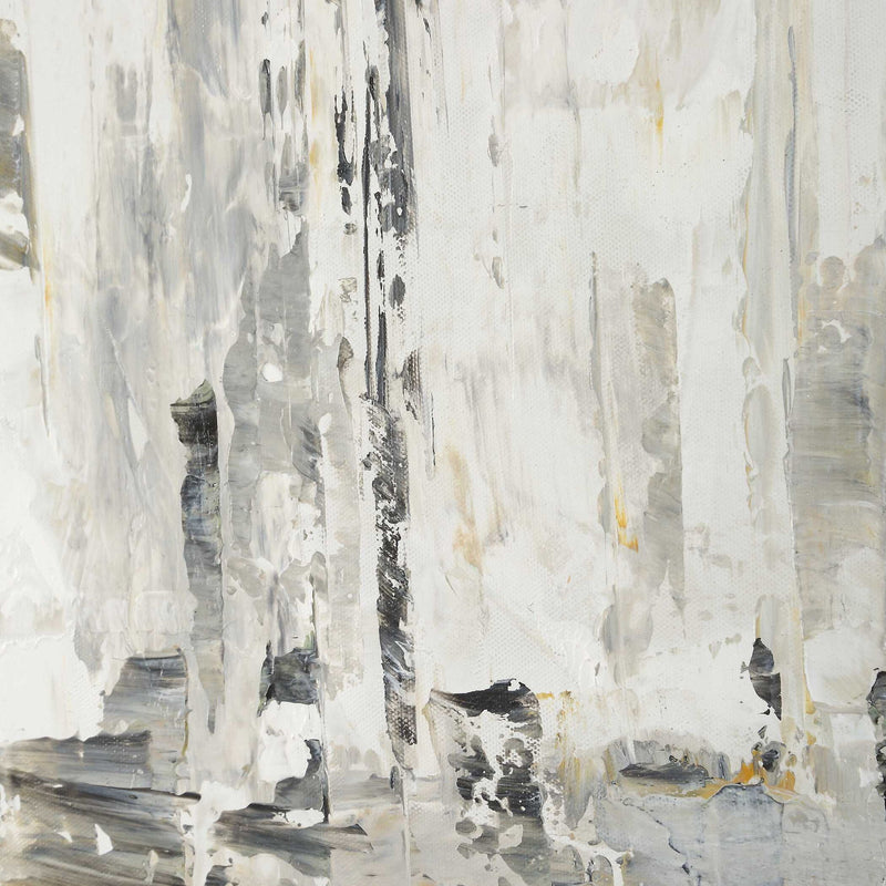 Hours In Silence - Abstract Art - Black / Brown / Gray / White / Woodtone
