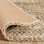Classic Home Panama bold stripe area rug with navy, white, and beige stripes, showcasing a stylish woven pattern.