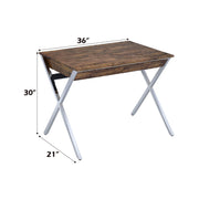 Callers - Writing Desk - Weathered Oak & Chrome - R&R Furniture Gallery (Fountain Valley, CA)