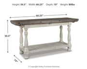 Havalance - Flip Top Sofa Table - Gray / White - R&R Furniture Gallery (Fountain Valley, CA)