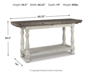 Havalance - Flip Top Sofa Table - Gray / White - R&R Furniture Gallery (Fountain Valley, CA)
