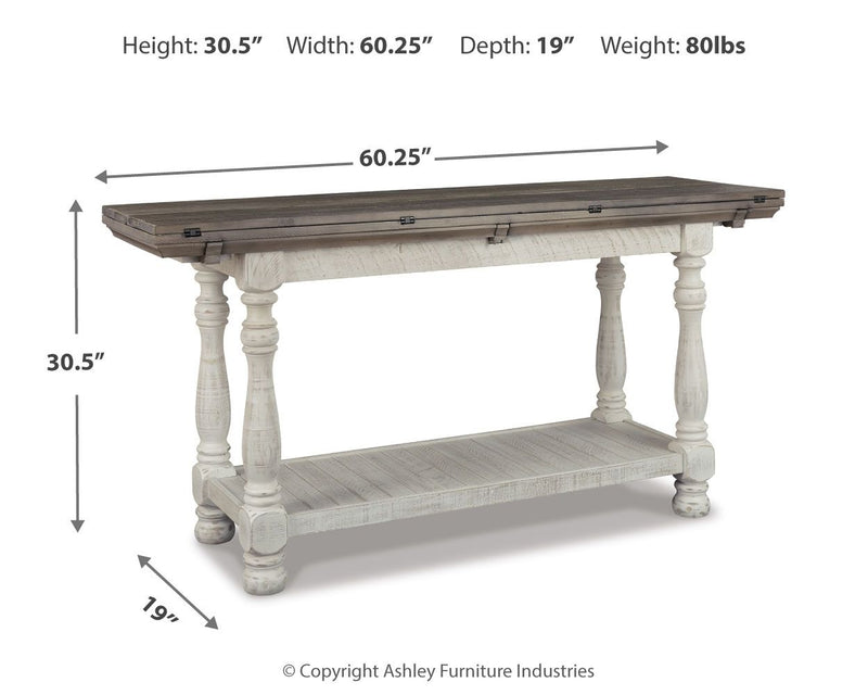 Havalance - Flip Top Sofa Table - Gray / White - R&R Furniture Gallery (Fountain Valley, CA)