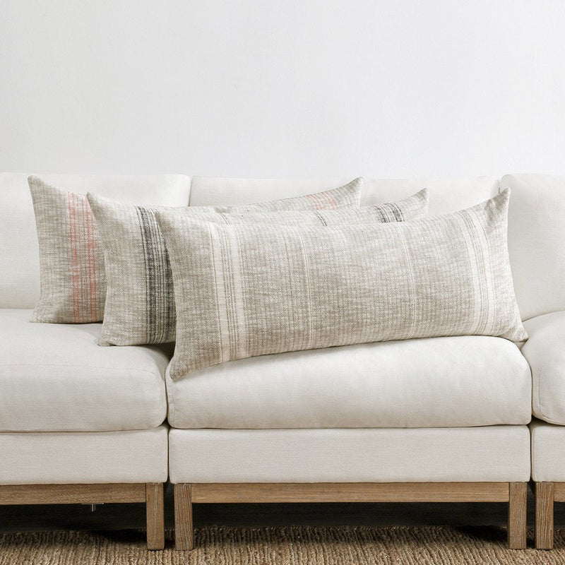 Ria - 36" x 16" Pillow - Natural / Black