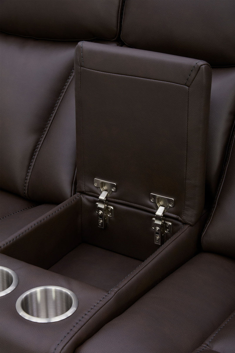 Maveric - Power Zero Gravity Console Loveseat P3 - Bette Coffee