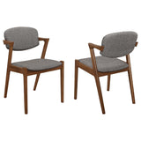 Modern Dining Chair And Zigzag Arm Design (Set of 2)