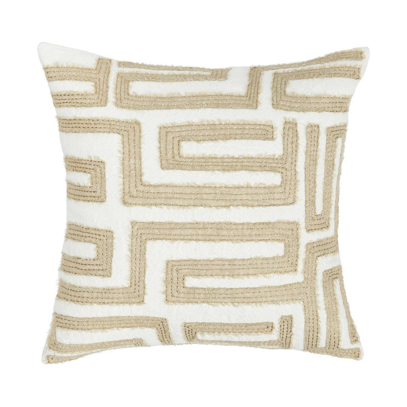 Villa Classics - Mateo 22" x 22" Pillow - Metallic Gold / Ivory