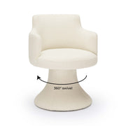 Jeffree - Performance Boucle Swivel Dining Chair - R&R Furniture Gallery (Fountain Valley, CA)