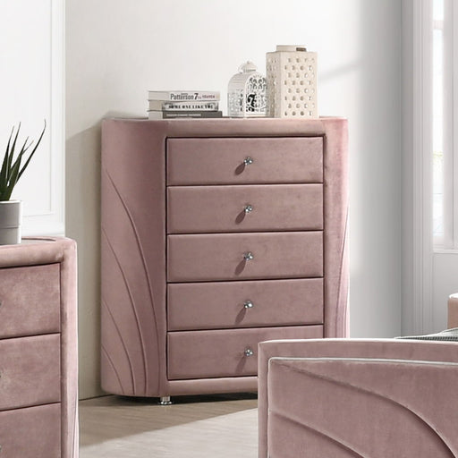 Salonia - Chest - Pink Velvet - R&R Furniture Gallery (Fountain Valley, CA)
