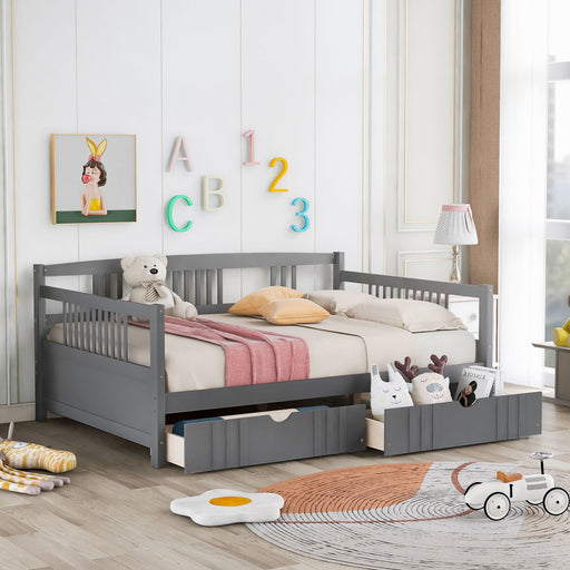 Modern DreamHaus multifunctional daybed with integrated storage, featuring a sleek design and comfortable seating.