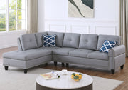 Irine - Sectional Sofa With Ottoman - Gray - R&R Furniture Gallery (Fountain Valley, CA)