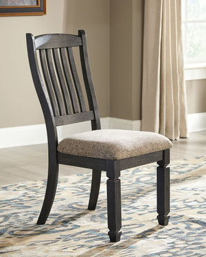 Tyler Creek - Dining UPH Side Chair (Set of 2) - Slatback - Black / Grayish Brown - R&R Furniture Gallery (Fountain Valley, CA)