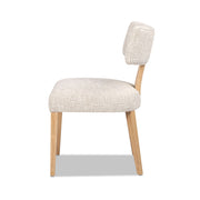 Louise - Split Back Upholstered Dining Side Chair (Set of 2) - Travertine Beige - R&R Furniture Gallery (Fountain Valley, CA)