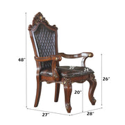 Picardy - Arm Chair (Set of 2) - Synthetic Leather & Honey Oak - R&R Furniture Gallery (Fountain Valley, CA)