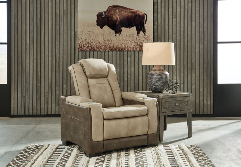 Next-Gen Durapella - Pwr Recliner/Adj Headrest - R&R Furniture Gallery (Fountain Valley, CA)