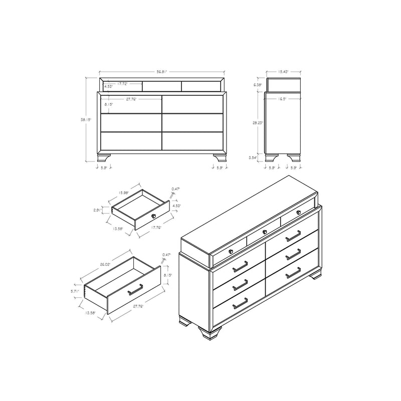 Civic - Dresser - R&R Furniture Gallery (Fountain Valley, CA)