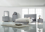 Valda - Mirror - Light Gray Fabric - R&R Furniture Gallery (Fountain Valley, CA)
