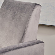 Bolt - Upholstered Recliner Chair With Stainless Steel Base - Gray / Chrome - R&R Furniture Gallery (Fountain Valley, CA)