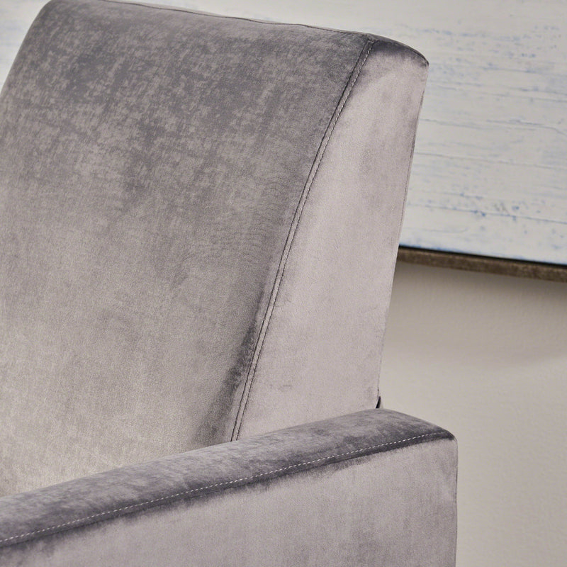 Bolt - Upholstered Recliner Chair With Stainless Steel Base - Gray / Chrome - R&R Furniture Gallery (Fountain Valley, CA)