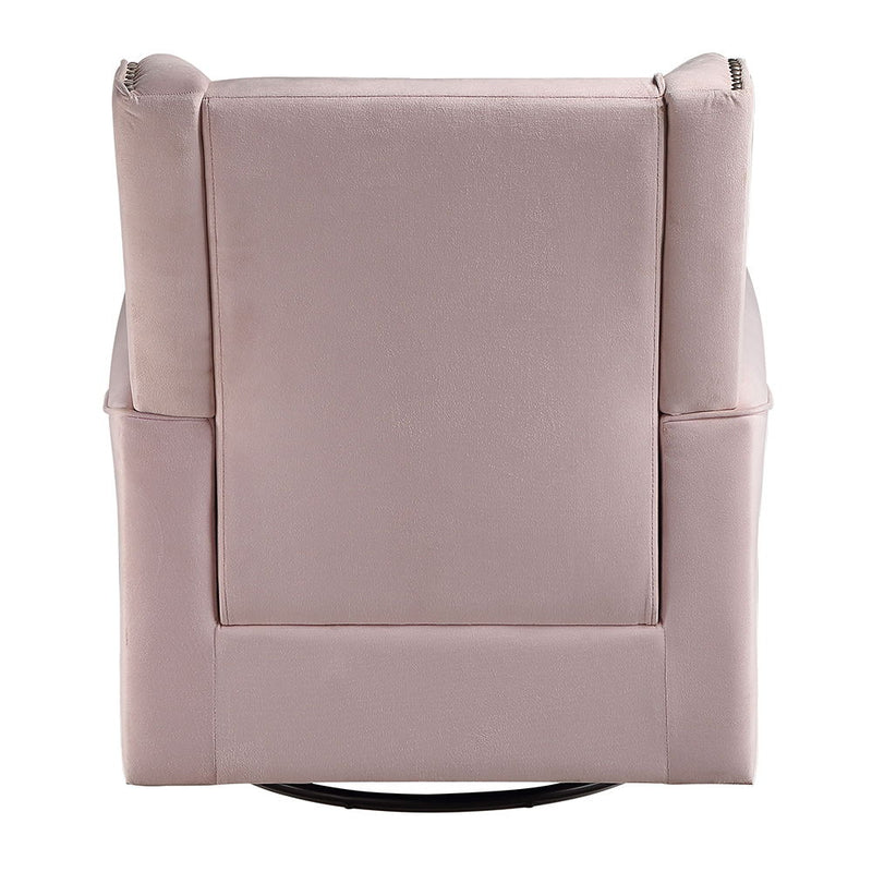 Tamaki - Swivel Chair With Glider - Pink Fabric - R&R Furniture Gallery (Fountain Valley, CA)