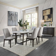 Madan - Dining Table With Marble Top - Marble Top & Weathered Gray - R&R Furniture Gallery (Fountain Valley, CA)