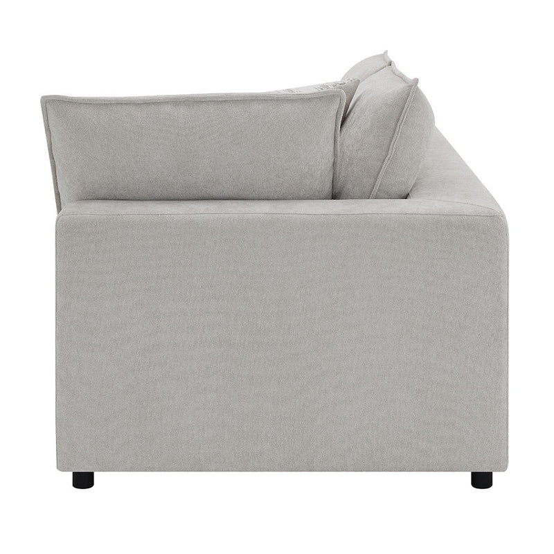 Marisa - Modular RF Loveseat With 2 Pillows - Beige Boucle - R&R Furniture Gallery (Fountain Valley, CA)