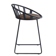Zudora - Counter Height Chair (Set of 2) - Synthetic Leather & Black - R&R Furniture Gallery (Fountain Valley, CA)