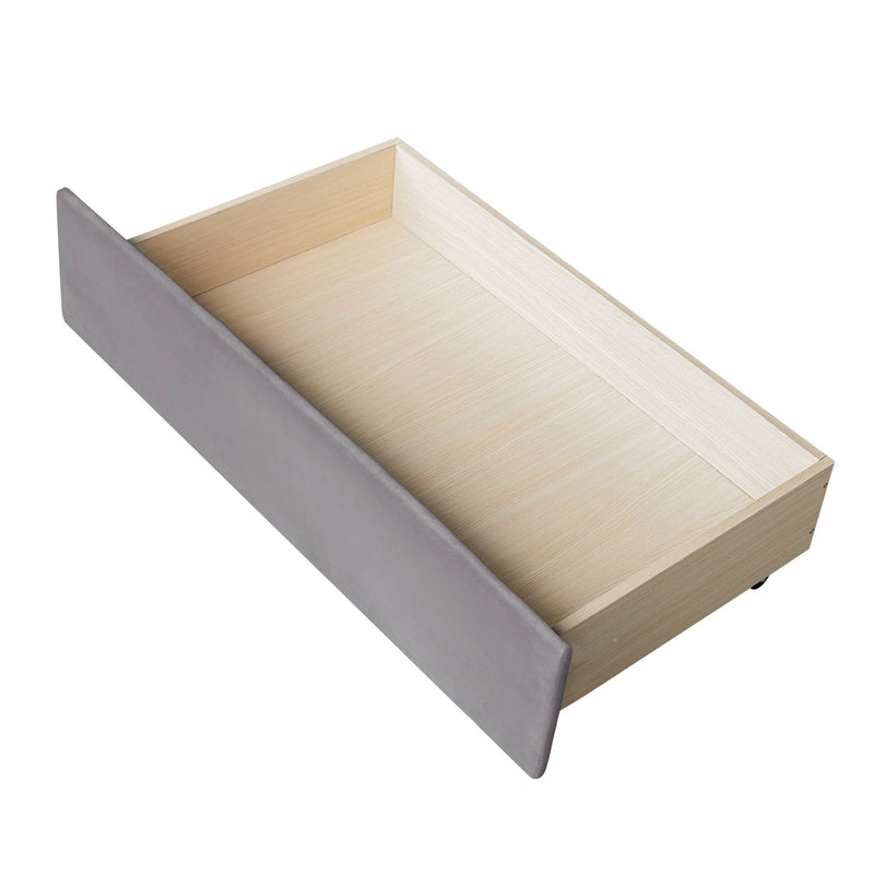 Upholstered Daybed With Two Drawers And Wood Slat - R&R Furniture Gallery (Fountain Valley, CA)