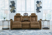Wolfridge - Power Reclining Sofa With Adj Headrest - Brindle - R&R Furniture Gallery (Fountain Valley, CA)