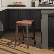 Barlow - Backless Saddle Counter Stool - Brown - R&R Furniture Gallery (Fountain Valley, CA)