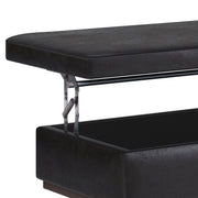 Owen - Lift Top Large Coffee Table Storage Ottoman, Mid Century Style - R&R Furniture Gallery (Fountain Valley, CA)