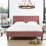 Aspen - Vertical Tufted Modern Headboard Platform Bed Set - R&R Furniture Gallery (Fountain Valley, CA)