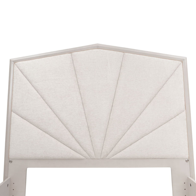 Fantosini - King Tufted Panel Bed - Silver Mist - R&R Furniture Gallery (Fountain Valley, CA)