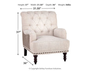 Tartonelle - Accent Chair - Ivory / Taupe - R&R Furniture Gallery (Fountain Valley, CA)